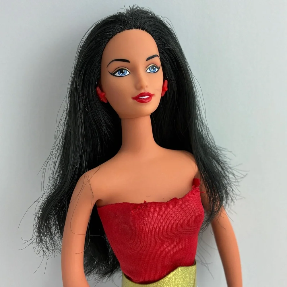 Vintage Barbie Wonder Woman Doll 2003 - Generation Girl Lara Face - Flaws